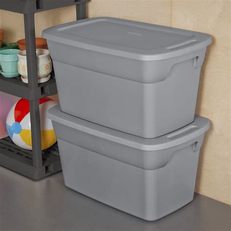 https www.walmart.com ip sterilite-30-gallon-tote-box-steel-6pk 44785788|Sterilite Plastic 30 Gallon Tote Box Clear/ Titanium .